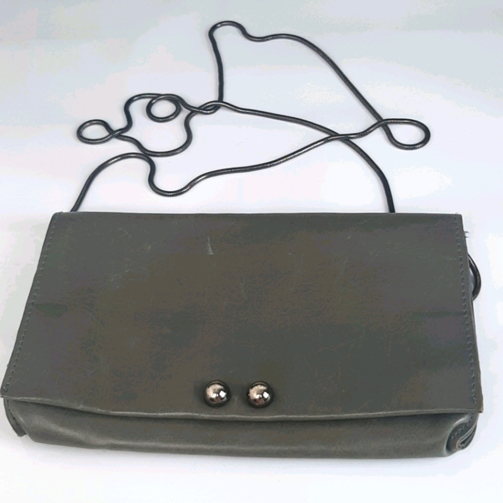 FREE PEOPLE CLUTCH OR SHOULDER PURSE GRAY